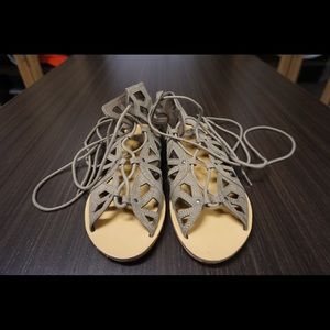 Grey gladiators sandal